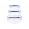 Nádoby na potraviny s tesnením, sada 3ks, okrúhle Nádoby na potraviny s tesnením, sada 3ks, okrúhle
