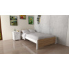 Posteľ Olaf z masívu + MDF 140x200 cm - DUB SONOMA / BIELA+ rošt ZADARMO Posteľ Olaf z masívu + MDF 140x200 cm - DUB SONOMA / BIELA+ rošt ZADARMO
