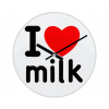 Hodiny sklenené I Love milk Hodiny sklenené I Love milk