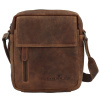 Pánska kožená crossbody taška hnedá - Greenwood Hovard hnedá Pánska kožená crossbody taška hnedá - Greenwood Hovard hnedá
