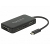 Delock Adaptér USB Type-C™ Stecker > VGA / HDMI / DVI / DisplayPort samice černý 63929 Delock Adaptér USB Type-C™ Stecker > VGA / HDMI / DVI / DisplayPort samice černý 63929