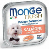 MONGE FRESH - paštéta a kúsky s lososom 100 g pre psov MONGE FRESH - paštéta a kúsky s lososom 100 g pre psov