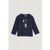 TOP GANT DOG AND SNOWFLAKES PRINT LS TOP EVENING BLUE TOP GANT DOG AND SNOWFLAKES PRINT LS TOP EVENING BLUE