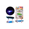 Skateboard prstový plast 9,5 cm na batérie so svetlom 3 farby na karte Skateboard prstový plast 9,5 cm na batérie so svetlom 3 farby na karte
