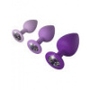 Set análních kolíků ze silikonu se šperkem Fantasy For Her (3 ks) , Pipedream Set análních kolíků ze silikonu se šperkem Fantasy For Her (3 ks) , Pipedream