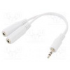 Kabel Jack 3,5mm 3pin vidlice,Jack 3,5mm zásuvka x2 0,1m Kabel Jack 3,5mm 3pin vidlice,Jack 3,5mm zásuvka x2 0,1m