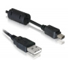 Kabel Delock USB 2.0 - miniUSB 12pin - alternativa Olympus CB-USB6, CB-USB8 1m, černý Kabel Delock USB 2.0 - miniUSB 12pin - alternativa Olympus CB-USB6, CB-USB8 1m, černý