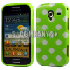 Silikónový obal Samsung Galaxy Ace 2 – Polka – zelená Silikónový obal Samsung Galaxy Ace 2 – Polka – zelená
