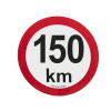 Označenie max. rýchlosti 150 km/h, Ø 15 cm, reflexná fólia I. triedy Označenie max. rýchlosti 150 km/h, Ø 15 cm, reflexná fólia I. triedy