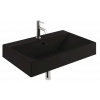 Kludi Resa Umývadlo 81x51 cm, s prepadom, s otvorom na batériu, matná čierna 59WW8139 Kludi Resa Umývadlo 81x51 cm, s prepadom, s otvorom na batériu, matná čierna 59WW8139