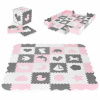 EcoToys Detská penová podložka puzzle - 36 prvkov, ružová