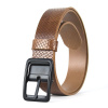 Kožený opasok s dezénom BLACKFORGE, šírka 3.3cm, Ručná výroba na Slovensku - SNAKE dezén - hnedá Kožený opasok s dezénom BLACKFORGE, šírka 3.3cm, Ručná výroba na Slovensku - SNAKE dezén - hnedá