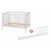 PETITEMARS PETITE&MARS Postieľka drevená Nela White Wood 120x60 cm s bočnicou Side PETITEMARS PETITE&MARS Postieľka drevená Nela White Wood 120x60 cm s bočnicou Side