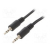 Kabel Jack 3,5mm 3pin vidlice,z obou stran 2m černá PVC Kabel Jack 3,5mm 3pin vidlice,z obou stran 2m černá PVC