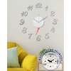 Nalepovacie hodiny 35 cm, strieborné Nalepovacie hodiny 35 cm, strieborné