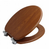 WC sedadlo s pomalým zatváraním, tvrdé, hnedé MDF Bisk 08221 WC sedadlo s pomalým zatváraním, tvrdé, hnedé MDF Bisk 08221