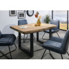 Bighome - Stôl mango 140x90x77 béžový lakovaný / U-nohy antracit matný METALL 5 Bighome - Stôl mango 140x90x77 béžový lakovaný / U-nohy antracit matný METALL 5