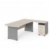 Lenza Rohové pracovné miesto Manager 200 x 160 cm, pravé, agát svetlý / sivá Lenza Rohové pracovné miesto Manager 200 x 160 cm, pravé, agát svetlý / sivá