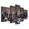 Obraz na plátne viacdielny - OB3898 - Nočné mesto 170cm x 100cm - S18 Obraz na plátne viacdielny - OB3898 - Nočné mesto 170cm x 100cm - S18