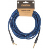 CASCHA Professional Line Guitar Cable, Angled, Tweed Blue, 6 m CASCHA Professional Line Guitar Cable, Angled, Tweed Blue, 6 m
