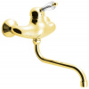 SAPHO KIRKÉ CRYSTAL batéria umývadlová/drezová nástenná s otočnou hubicou, zlato, KI15KZ SAPHO KIRKÉ CRYSTAL batéria umývadlová/drezová nástenná s otočnou hubicou, zlato, KI15KZ