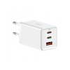 Baseus CCGP120202 GaN5 Pro Quick Nabíjačka USB-A + 2x USB-C 65W biela Baseus CCGP120202 GaN5 Pro Quick Nabíjačka USB-A + 2x USB-C 65W biela