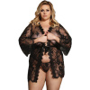 Plus size čipkovaný župan Veronica, XXXL–XXXXL Plus size čipkovaný župan Veronica, XXXL–XXXXL