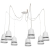 EUlight by MILAGRO Závesné svietidlo Apollo, 7x biele kovové tienidlo, w EUlight by MILAGRO Závesné svietidlo Apollo, 7x biele kovové tienidlo, w