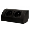 Povrchová zásuvka rohová ORNO OR-AE-1303/B, 2x zásuvka 230V, kabel bez vidlice, černá Povrchová zásuvka rohová ORNO OR-AE-1303/B, 2x zásuvka 230V, kabel bez vidlice, černá