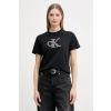 Calvin Klein Jeans basic tričko dámske bavlnené LV047F829G čierna XS Calvin Klein Jeans basic tričko dámske bavlnené LV047F829G čierna XS