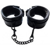 ROUGE Leather Padded Wrist Cuffs Black with Black Accessories ROUGE Leather Padded Wrist Cuffs Black with Black Accessories