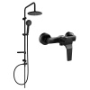 Mexen Carl nástenná sprchová súprava s dažďovou sprchou a sprchovou batériou Caro, čierna - 746640240-70 Mexen Carl nástenná sprchová súprava s dažďovou sprchou a sprchovou batériou Caro, čierna - 746640240-70