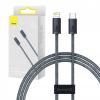 Baseus CALD000116 USB-C (M) - Lightning (M), 2m, sivý Baseus CALD000116 USB-C (M) - Lightning (M), 2m, sivý