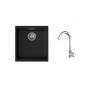 STRONG K-StrongSinks S3 Set drez Hron 430x460mm granit čierna + Batéria Seina chróm STRONG K-StrongSinks S3 Set drez Hron 430x460mm granit čierna + Batéria Seina chróm