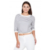 Dámska blúzka K204 sivá/biela - Katrus L-40 Dámska blúzka K204 sivá/biela - Katrus L-40