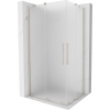 Mexen Velar Duo, sprchový kút s posuvnými dverami 100 x 90 cm, 8mm sklo námraza, brúsená oceľ, 871-100-090-32-97 Mexen Velar Duo, sprchový kút s posuvnými dverami 100 x 90 cm, 8mm sklo námraza, brúsená oceľ, 871-100-090-32-97