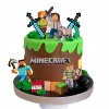 Sada na zdobenie torty z cukrovej hmoty MINECRAFT Figúrky na tortu 10 ks Sada na zdobenie torty z cukrovej hmoty MINECRAFT Figúrky na tortu 10 ks