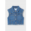 Detská džínsová vesta Mayoral 3364.6F.Mini.PPYA modrá 110 Detská džínsová vesta Mayoral 3364.6F.Mini.PPYA modrá 110