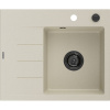 Mexen Ben granitový drez 1-komorový s odkvapkávačom, pravý 600 x 500 mm, béžový, čierny sifón - 6523605000-69-B Mexen Ben granitový drez 1-komorový s odkvapkávačom, pravý 600 x 500 mm, béžový, čierny sifón - 6523605000-69-B