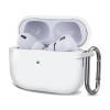 AppleMix Puzdro pre Apple AirPods Pro (2022) / AirPods Pro - Karabínka - Silikónové - Biele AppleMix Puzdro pre Apple AirPods Pro (2022) / AirPods Pro - Karabínka - Silikónové - Biele