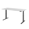 Výškovo nastaviteľný písací stôl, elektrický, pamäťový spínač, C-noha, 1800 x 800 mm, sivá/grafitová Výškovo nastaviteľný písací stôl, elektrický, pamäťový spínač, C-noha, 1800 x 800 mm, sivá/grafitová