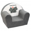 Detské kreslo z Minky New Baby Cute Family sivé Detské kreslo z Minky New Baby Cute Family sivé