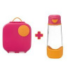 b.box Box na občerstvenie stredný + Fľaša Sport na pitie 600 ml - ružová/oranžová b.box Box na občerstvenie stredný + Fľaša Sport na pitie 600 ml - ružová/oranžová