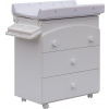 Přebalovací komoda s vaničkou Scarlett Vela - bílá s Přebalovací podložkou Slon - bílá Přebalovací komoda s vaničkou Scarlett Vela - bílá s Přebalovací podložkou Slon - bílá