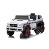 Elektrické autíčko Mercedes-Benz G63 AMG 6X6, Jednomiestne, biele, 6 Kolies s nezávislým odpružením, Pohon 2 x 45W, 12V10AH Batéria, Plastové kolesá a sedadlo, Diaľkové ovládanie, Licencované Elektrické autíčko Mercedes-Benz G63 AMG 6X6, Jednomiestne, biele, 6 Kolies s nezávislým odpružením, Pohon 2 x 45W, 12V10AH Batéria, Plastové kolesá a sedadlo, Diaľkové ovládanie, Licencované