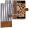 Kožený obal Huawei P9 Lite Mini – Wallet Canvas Stripes Kožený obal Huawei P9 Lite Mini – Wallet Canvas Stripes