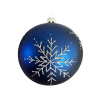 Tarrington House Sklenené ozdoby, 8 cm, vločky modrá Tarrington House Sklenené ozdoby, 8 cm, vločky modrá