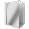 Mexen Kioto, sprchová zástena Walk-In 120 x 200 cm, 8mm sklo vzor zrkadlo, grafitový profil, 800-120-101-95-50 Mexen Kioto, sprchová zástena Walk-In 120 x 200 cm, 8mm sklo vzor zrkadlo, grafitový profil, 800-120-101-95-50