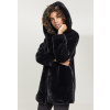 Urban Classics Dámsky Teddy kabát Ladies Hooded Teddy Coat Farba: Black, Veľkosť: XS