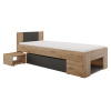 Tempo Kondela Posteľ s úložným priestorom, 90x200, dub artisan/antracit, UNIS Tempo Kondela Posteľ s úložným priestorom, 90x200, dub artisan/antracit, UNIS